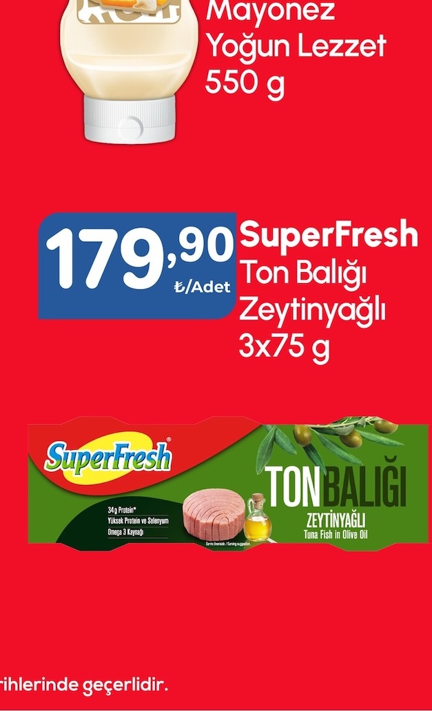 Superfresh Ton Balığı Zeytinyağlı 3X75 G