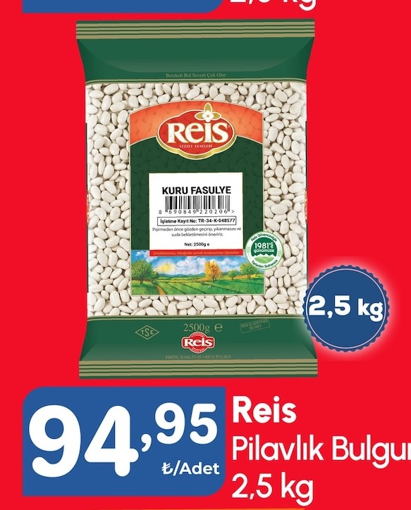 Reis Pilavlik Bulgur 2,5 Kg