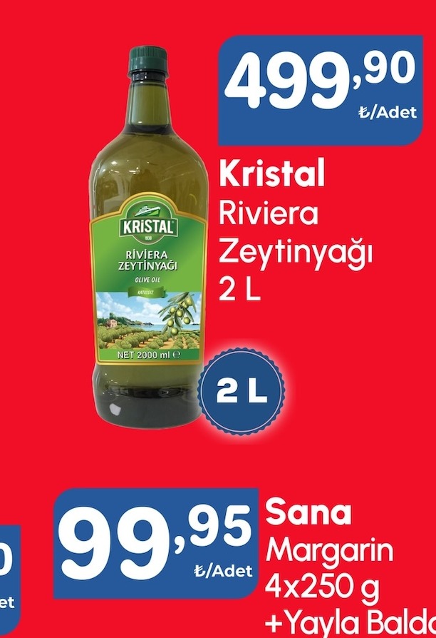 Kristal Riviera Zeytinyağı 2 L