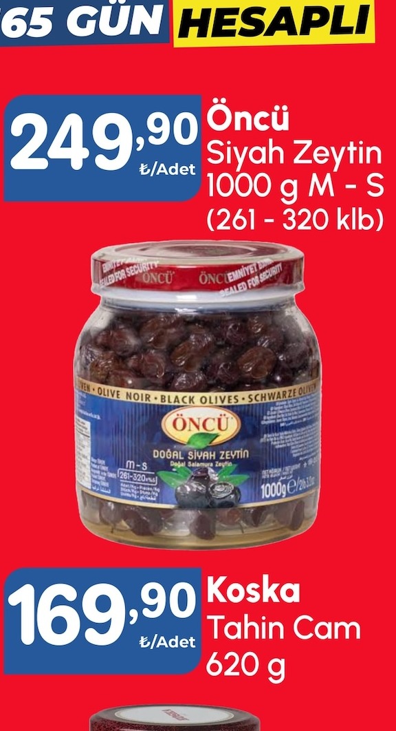 Öncü Siyah Zeytin 1000 G M-S