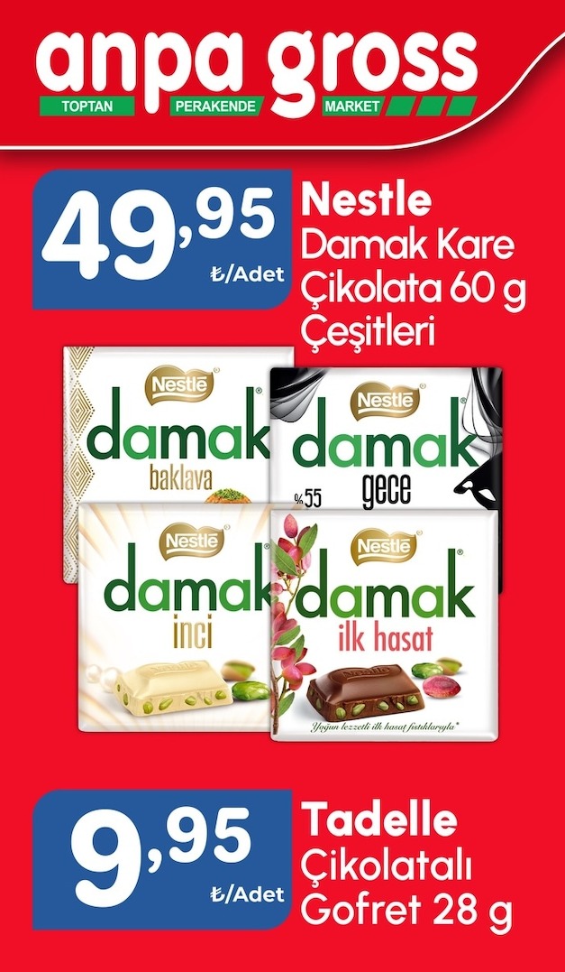Nestle Damak Kare Çikolata 60 G Çeşitleri