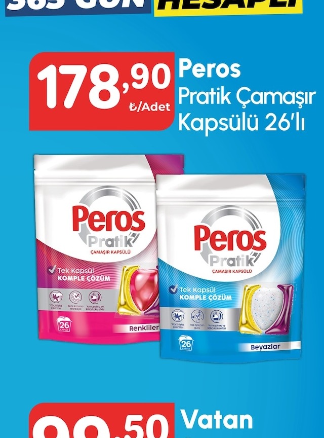 Peros Pratik Çamaşır Kapsülü 26'Lı