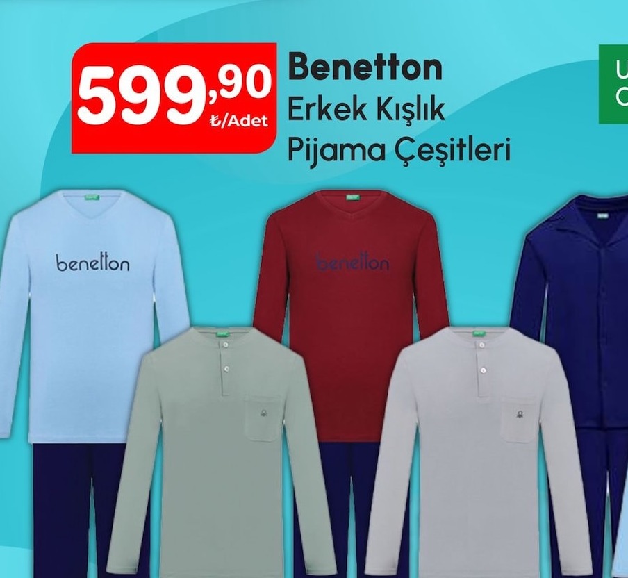 Benetton Erkek Kışlık Pijama Çeşitleri