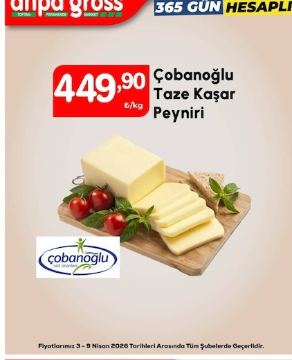 Çobanoğlu Taze Kaşar Peyniri