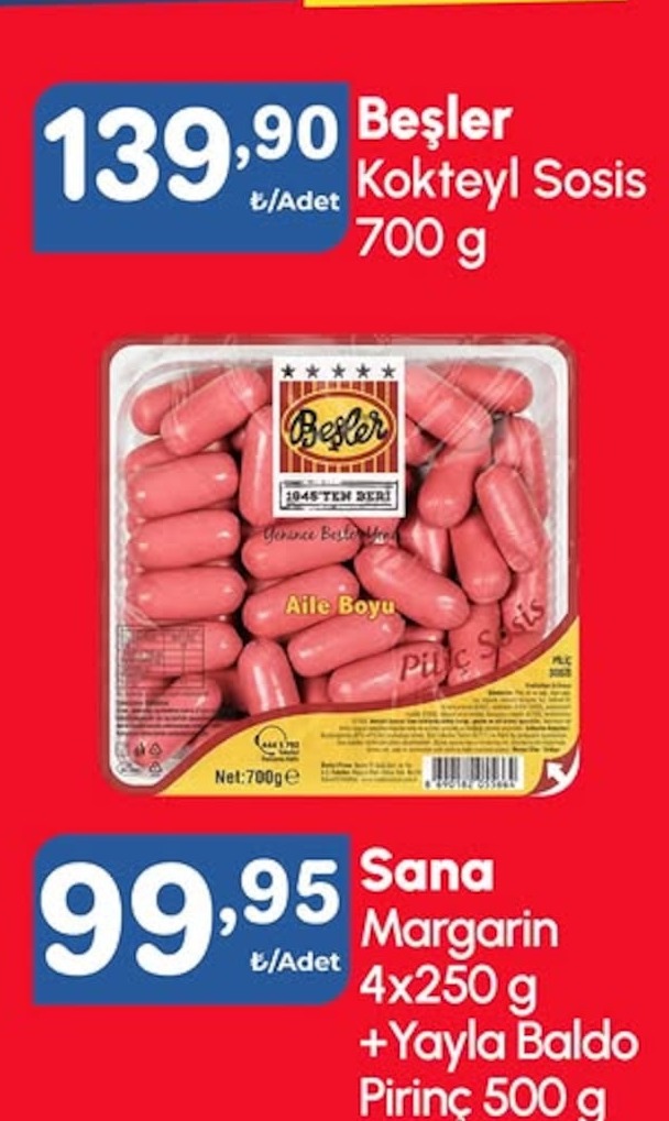Beşler Kokteyl Sosis 700 G