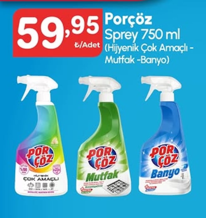 Porçöz Sprey 750 Ml