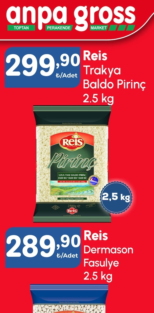 Reis Trakya Baldo Pirinç 2.5 Kg