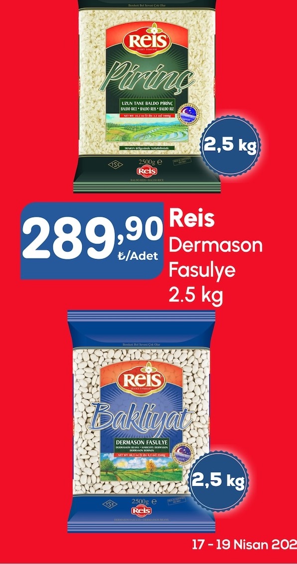 Reis Dermason Fasulye 2.5 Kg