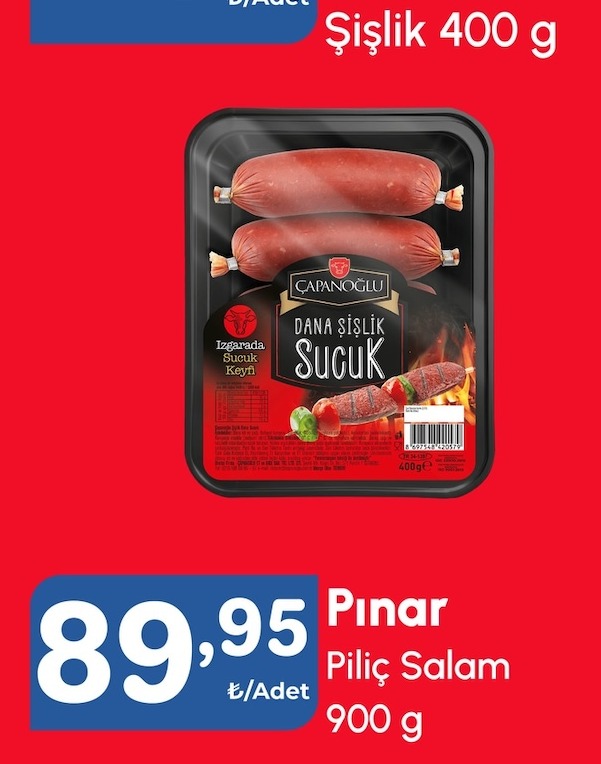 Çapanoğlu Dana Şişlik Sucuk 400 G