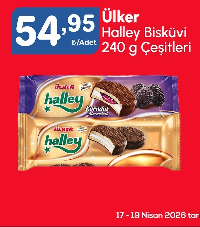 Ülker Halley Bisküvi 240 G Çeşitleri