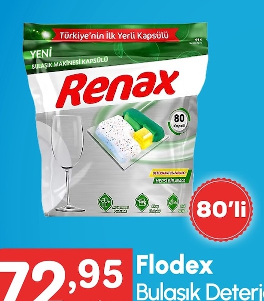 Renax Bulaşık Makinesi Kapsülü 80 Adet