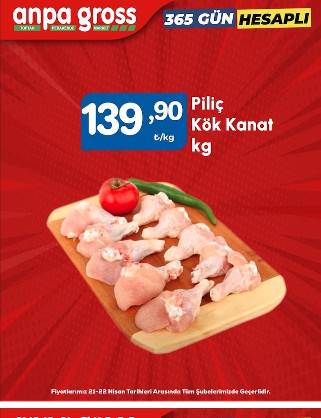 Anpa Gross Piliç Kök Kanat Kg