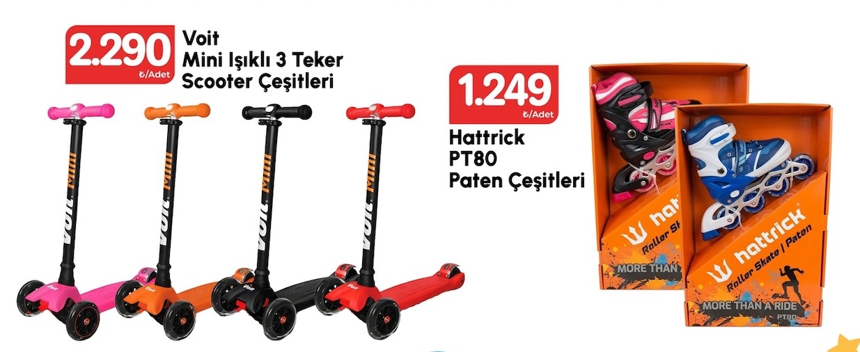 Voit Mini Işıklı 3 Teker Scooter Çeşitleri