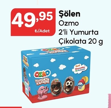 Şölen Ozmo 2'Li Yumurta Çikolata 20G
