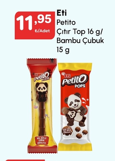 Eti Petito Çıtır Top 16 G Bambu Çubuk 15 G