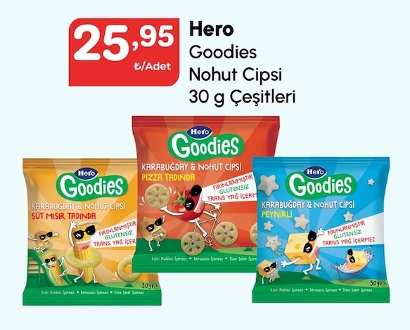 Hero Goodies Nohut Cipsi 30G Çeşitleri