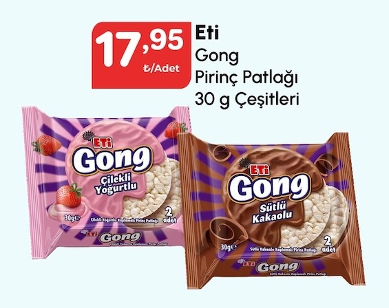 Eti Gong Pirinç Patlağı 30G Çeşitleri