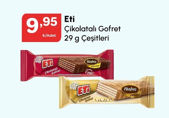 Eti Çikolatalı Gofret 29G Çeşitleri