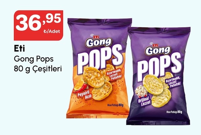 Eti Gong Pops 80G Çeşitleri
