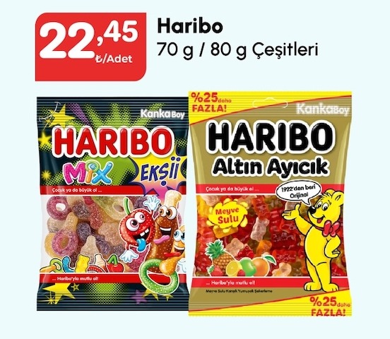 Haribo 70G / 80G Çeşitleri