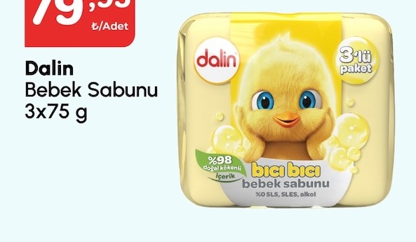 Dalin Bebek Sabunu 3X75G
