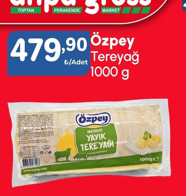 Özpegetyağı Tereyağı 1000G