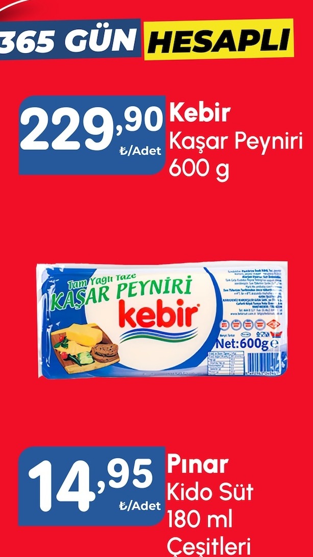 Kebir Kaşar Peyniri 600G