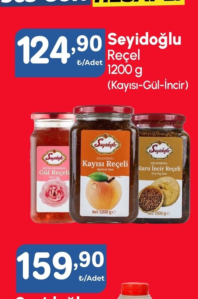 Seyidoğlu Reçel 1200 G (Kayısı-Gül-İncir)