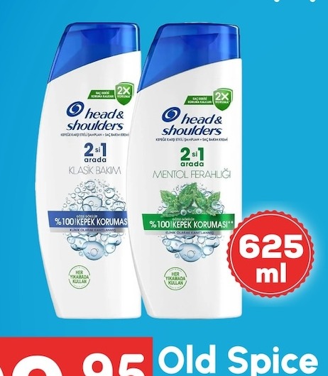 Head & Shoulders 2'Si 1 Arada Klasik Bakım Ve Mentol Ferahlığı Şampuan 625 Ml
