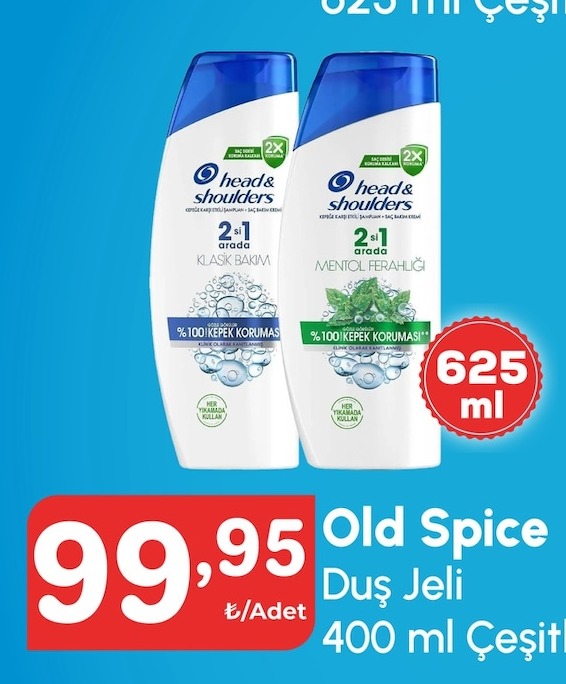 Head & Shoulders 2'Si 1 Arada Klasik Bakım Ve Mentol Ferahlığı Şampuan 625 Ml