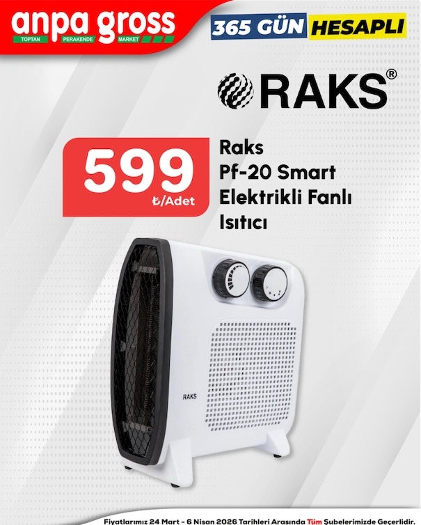 Raks Pf-20 Smart Elektrikli Fanlı Isıtıcı