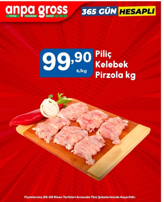 Anpa Gross Piliç Kelebek Pirzola Kg