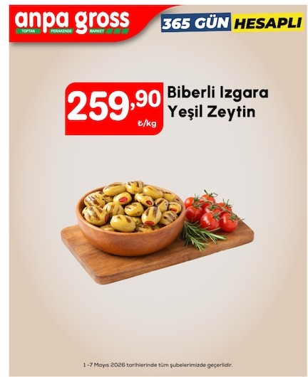 Biberli Izgara Yeşil Zeytin 1Kg