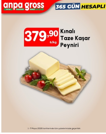 Kınalı Taze Kaşar Peyniri 1Kg