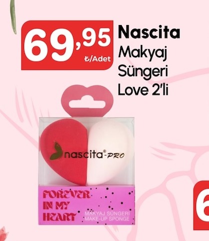 Nascıta Makyaj Süngeri Love 2'Li