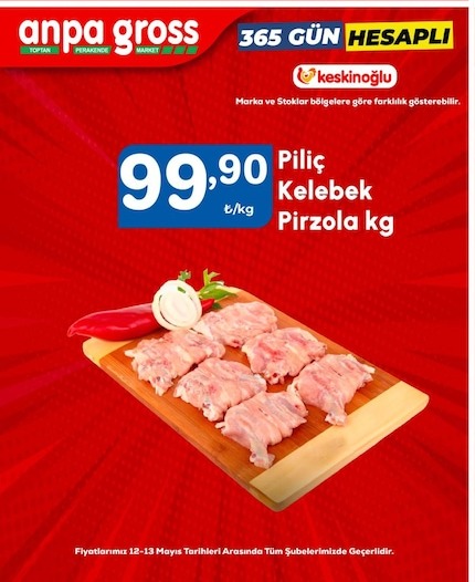 Keskinoglu Piliç Kelebek Pirzola Kg