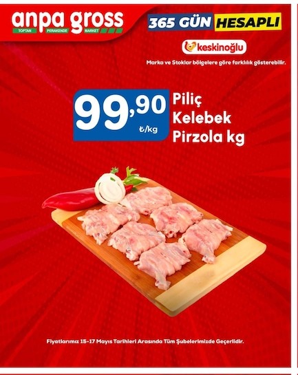 Anpa Gross Piliç Kelebek Pirzola Kg