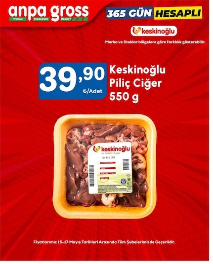 Keskinoglu Piliç Ciğer 550G