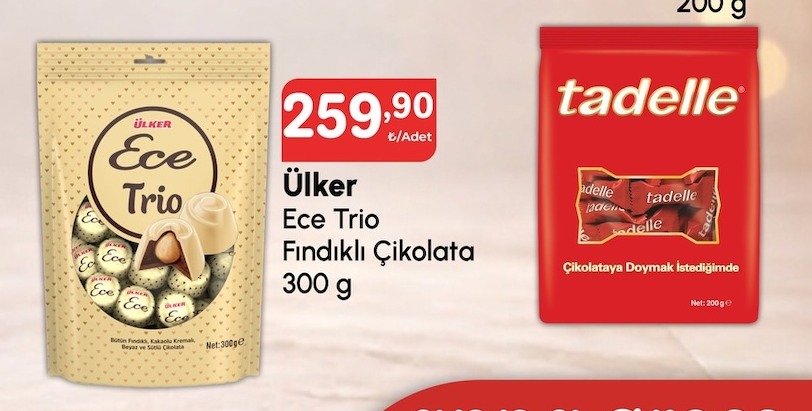 Ülker Ece Trio Fındıklı Çikolata 300 G