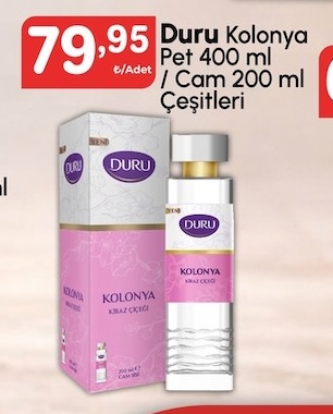 Duru Kolonya Pet 400 Ml / Cam 200 Ml Çeşitleri