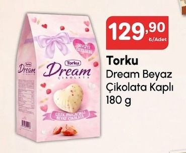 Torku Dream Beyaz Çikolata Kaplı 180 G