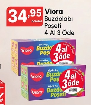 Viora Buzdolabı Poşeti 4 Al 3 Öde