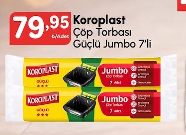 Koroplast Çöp Torbası Güçlü Jumbo 7'Li