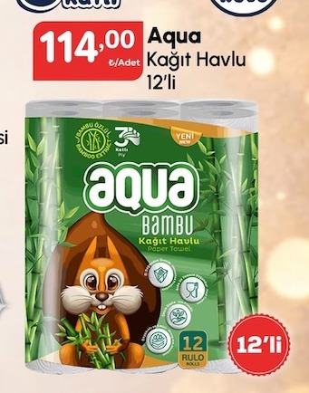 Aqua Kağıt Havlu 12'Li