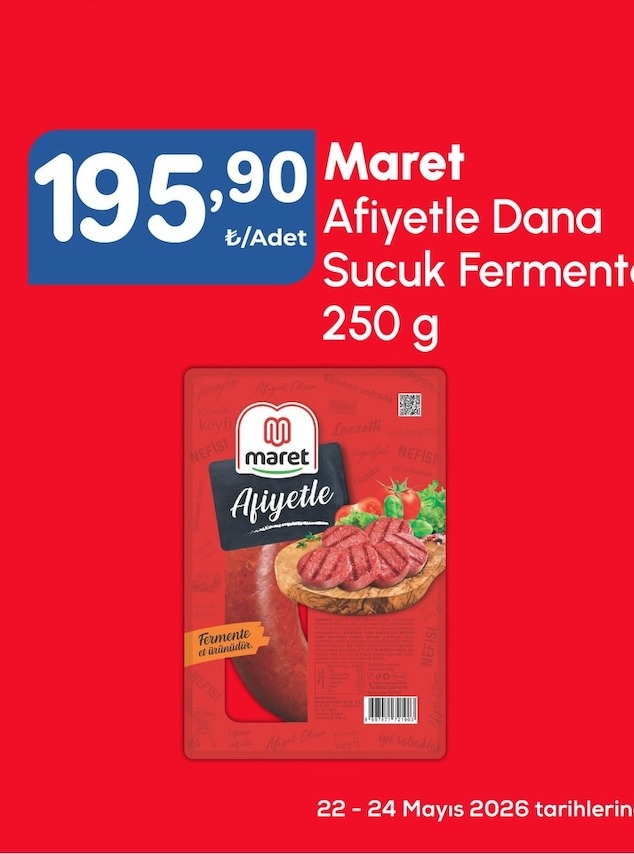 Maret Afiyetle Dana Sucuk Fermente 250 G