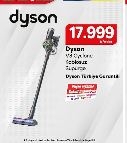 Dyson V8 Cyclone Kablosuz Süpürge