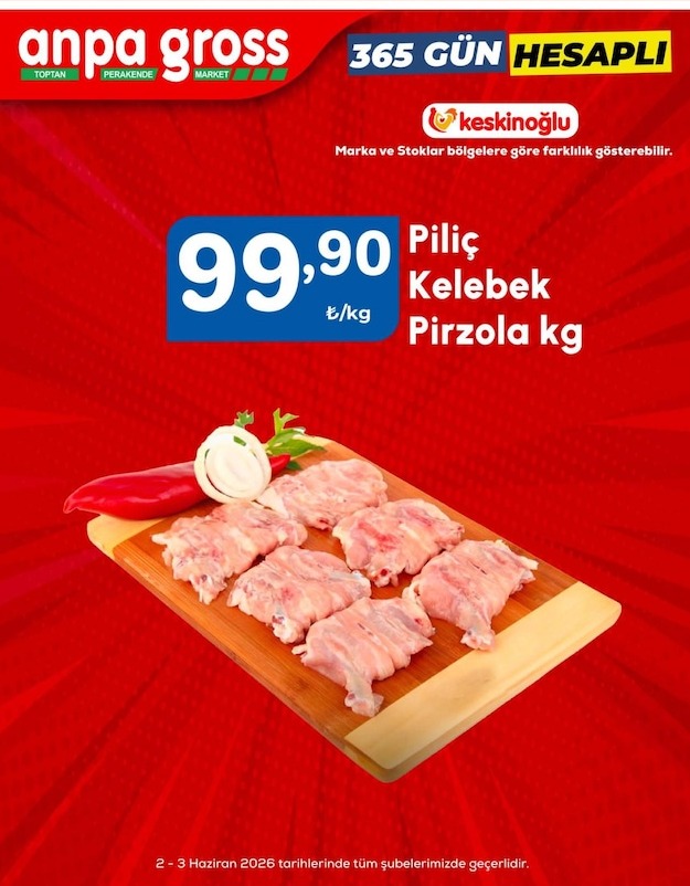 Anpa Gross Piliç Kelebek Pirzola Kg