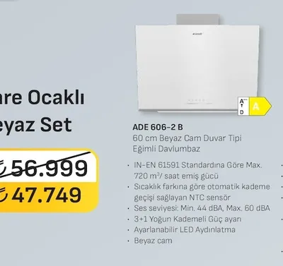 Arçelik Kare Ocaklı Beyaz Set