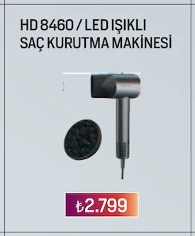 Hd 8460 / Led Işikli Saç Kurutma Maki̇Nesi̇