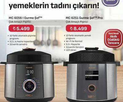 Arçelik Mc 6251 Gurme Şef™ Pro Çok Amaçlı Pişirici